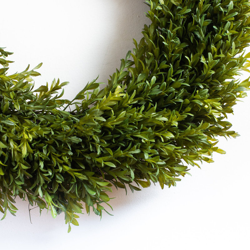 Handcrafted Faux Boxwood 24'' Wreath