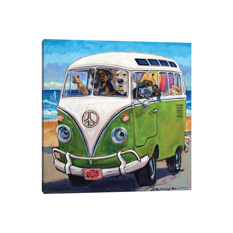 «Hang Loose» par CR Townsend - impression sur toile tendue, H 12 po x l 12 po x P 0,75 po, Toile tendue
