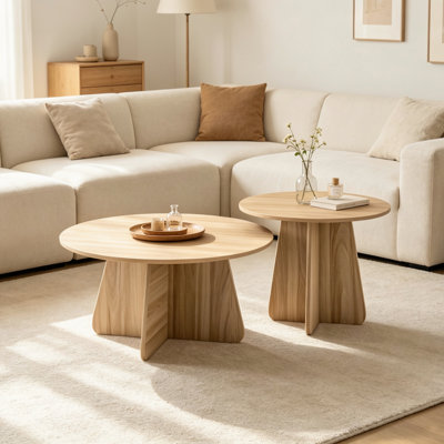 Ensemble de tables basses gigognes Retro, table d'appoint Crisscross Legs