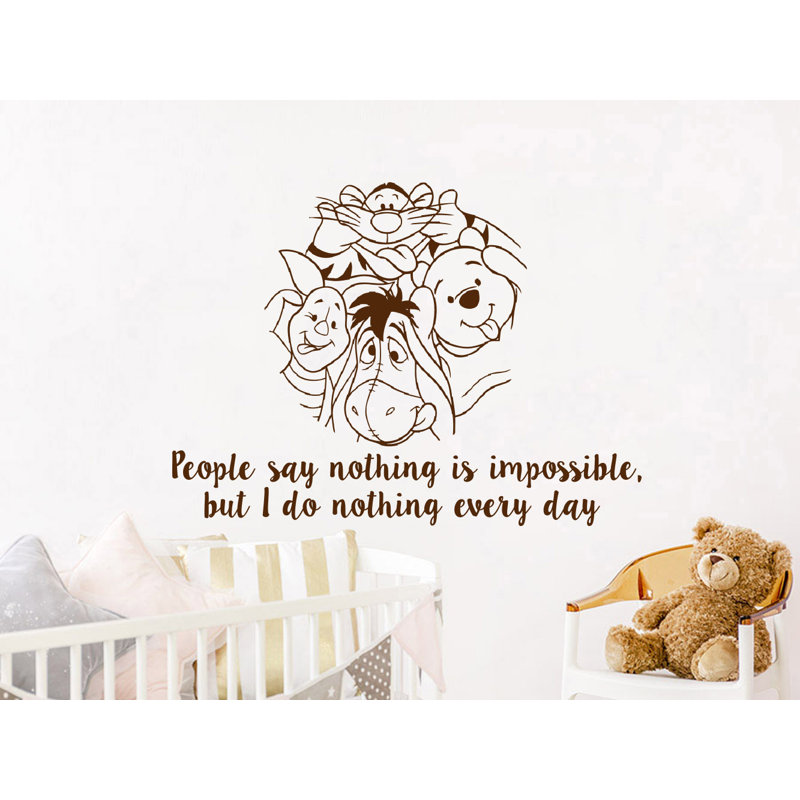 Décalcomanie murale winnie classic the pooh, Brun