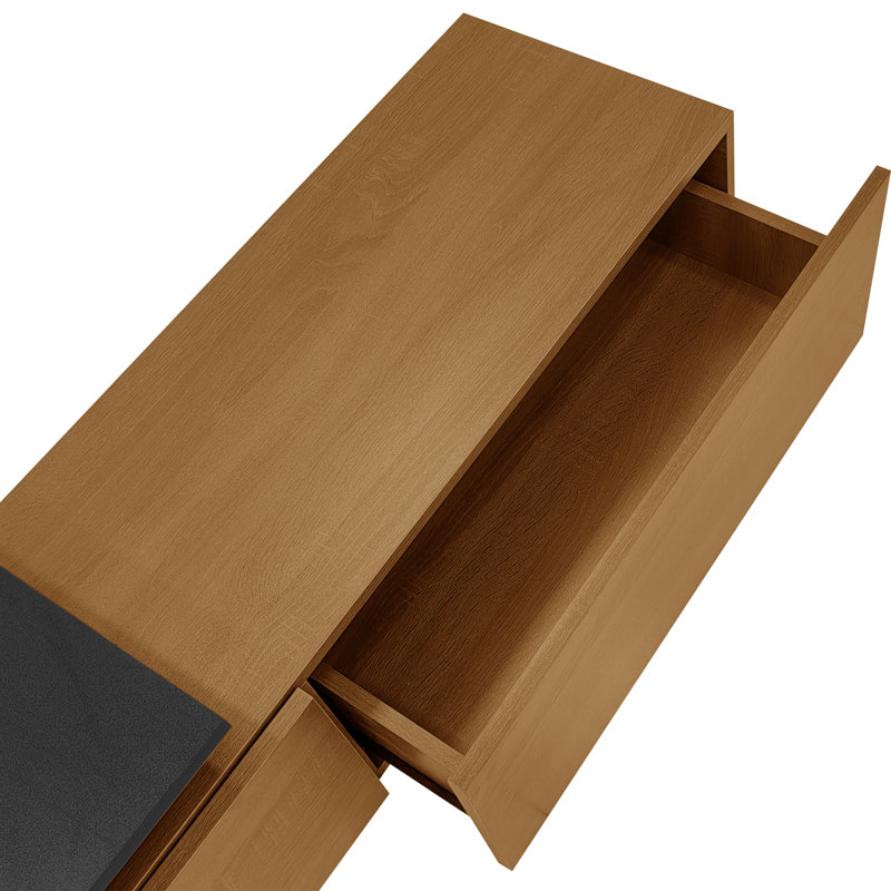 Unfinished TV Stand for TVs up to 75", Brown Wood