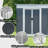 6ftx4ft Pent Roof Grey Outdoor Storage Shack - Crafted From Persevering Galvanized Steel & Aluminum Alloy, , Meets Demands For Garden Tools, Furnishings, Bicycles Shed With Comprised Of Resilient