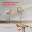 Swivel Upholstered Faux Leather Adjustable Height Bar Stool-61655925-134966912