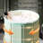 Lake Water Green Foldable Bathtub, Portable Space-Saving Soaking Tub for Balcony & Small Bathroom, Durable PVC Spa Tub, 31.5"D x 25.5"H
