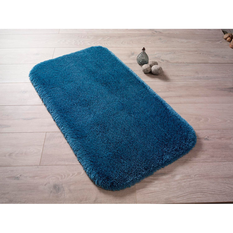 Tapis de bain Daanyal, Bleu foncé, H 0,4 po x l 31 po x L 55 po