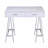 White High Gloss & Chrome Finish Writing Desk W/Usb