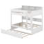 Lit superposé avec rangement et lit gigogne, structure de lit superposé en bois peu encombrante avec tablettes de chevet-303267744-303267745