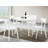 Roma Contemporary White Round Dining Table