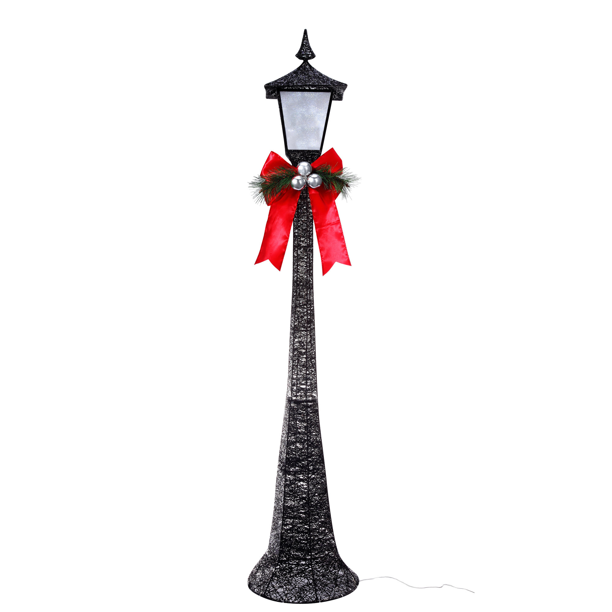 Metal Christmas Decoration, 60" H x 20.5" W x 11" D, Black