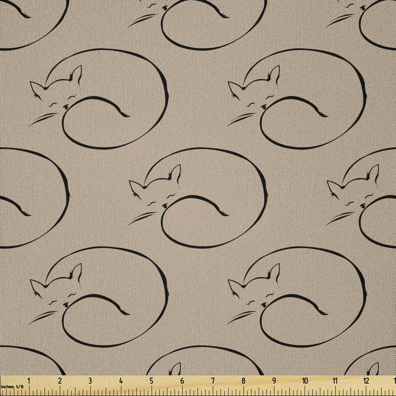 Deaglan Curled Sleeping Cats Multi-Purpose Fabric