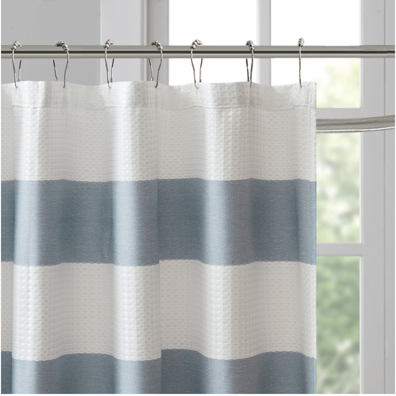 Rideau de douche avec traitement 3M, Bleu, L 72 po x L 84 po