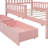 Twin Wood Platform Bed with Guardrails on Both Sides and Two Storage Drawers