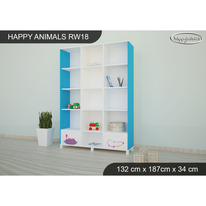 187cm H X 132cm W Kids Bookcase, Blue