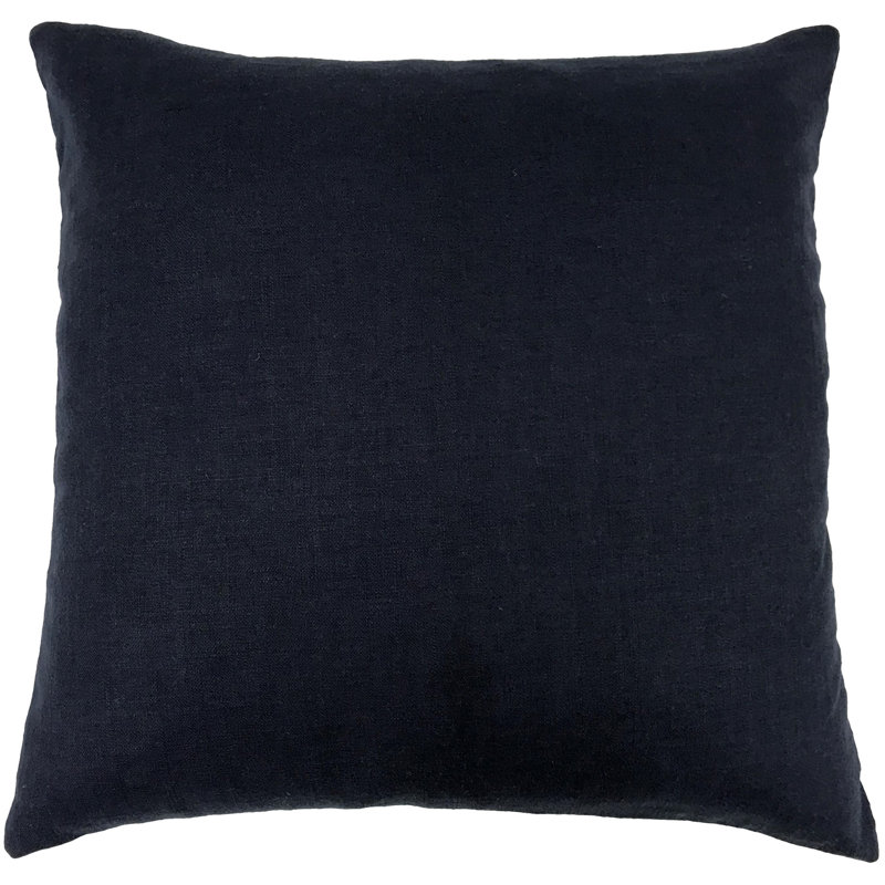 Housse et insert de coussin carré en lin , 18 po x 18 po, Indigo
