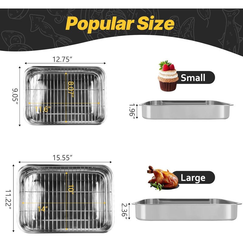 LUMARA HOME Stainless Steel Roasting Pan