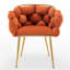 Chaise moderne en velours orange - Couleur relaxante pour une chambre à coucher élégante-185507251