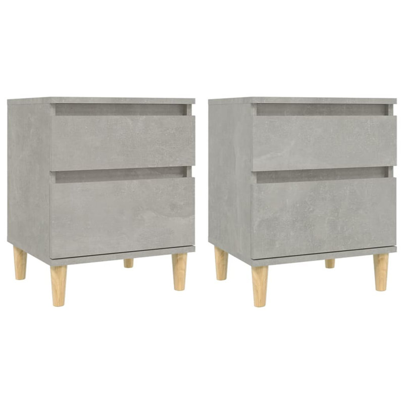 40 cm W Bedside Table, Concrete Grey