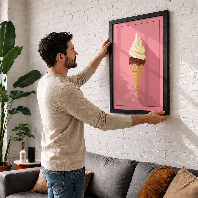 Swirled Sweetness Minimalist - Print, Unframed, A4 - 29.7 x 21.0 cm