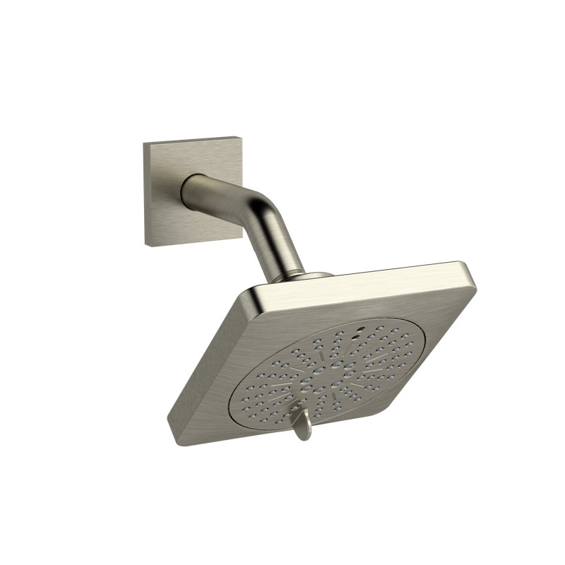 Pomme de douche à 5 fonctions avec accoudoirs 5 po Riobel, Nickel brossé