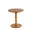 Table d'appoint ronde avec plateau de table en panneau de fibres à densité moyenne et pieds en bois de chêne massif