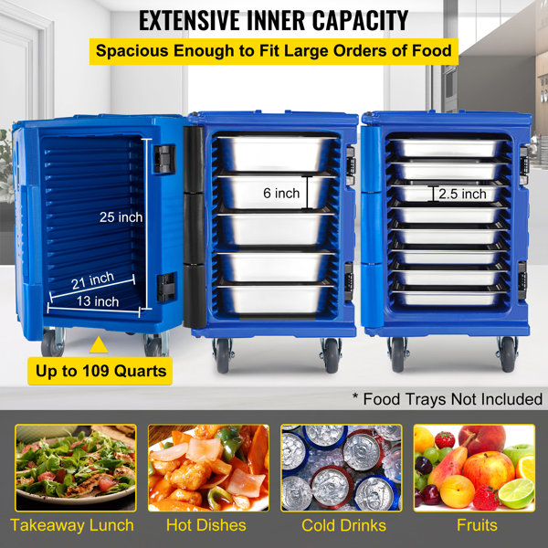 hot and cold food transport containers