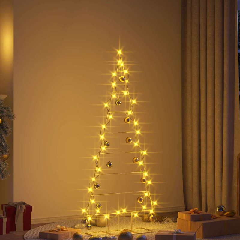 Metal Christmas Tree with Stand Gold Powder-coated steel, 150cm H