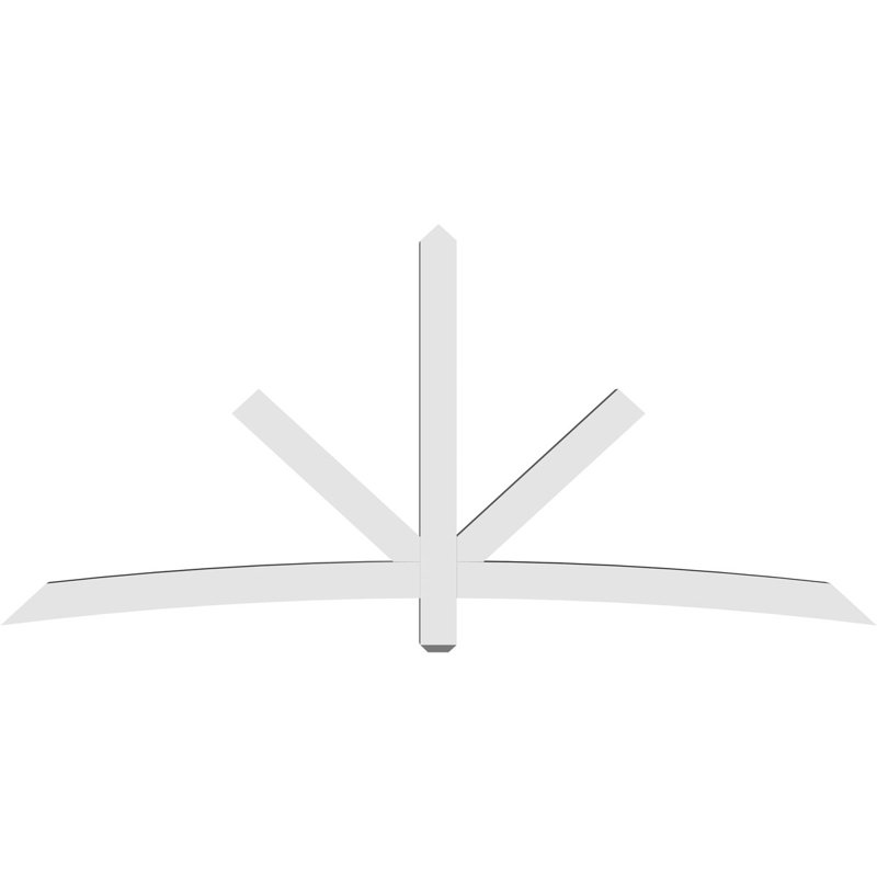 Support de pignon Alberta Alberta, H 44 po x l 96 po (pas: 11/12), P 4 po x F 4 po, PVC