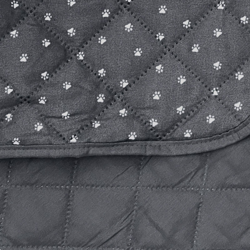 Gray Polyester Water-Resistant Reversible Sofa Cover Protector