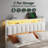 Bed Frame with Charging Station, LED Lights, Upholstered Headboard, 2-Tier Storage Shelve-1040152782-1009009795