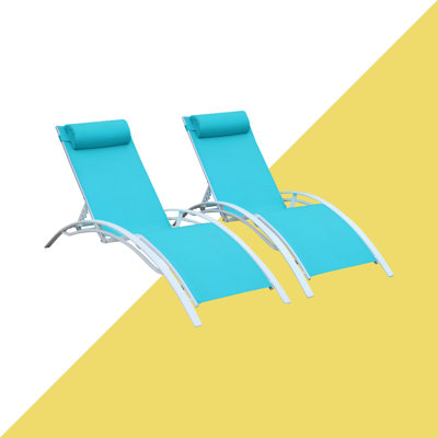 Sebastien 160cm Long Reclining Chaise Lounge Set