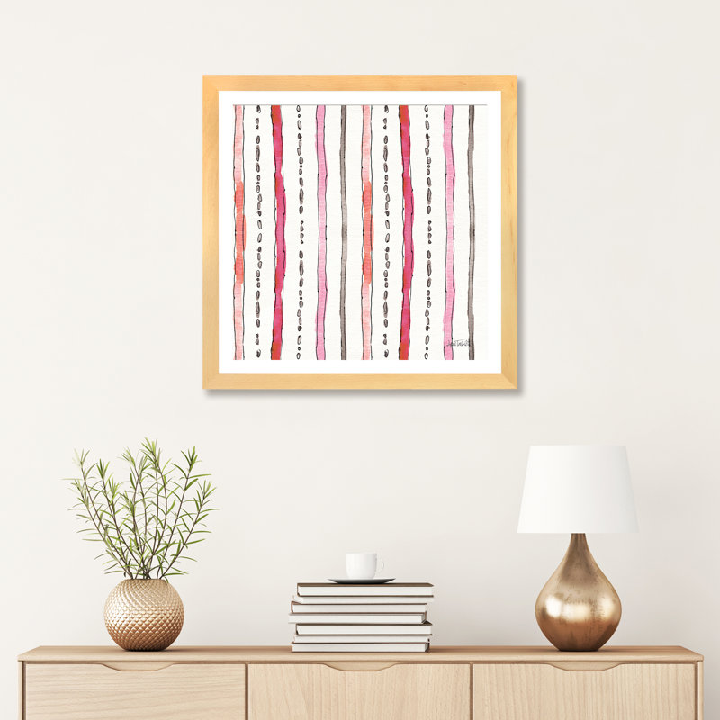 Art sur motif chic accents vi, H 24 po x l 24 po x P 1 po, Papier encadré naturel