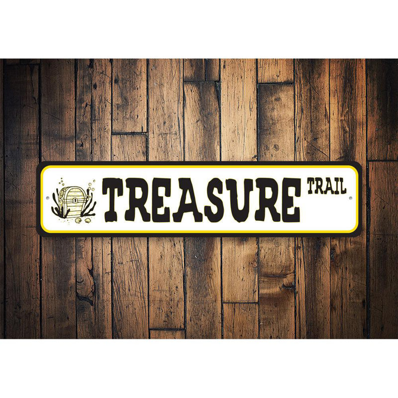 Panneau en aluminium Treasure Street, H 4 po x l 18 po x P 0,04 po