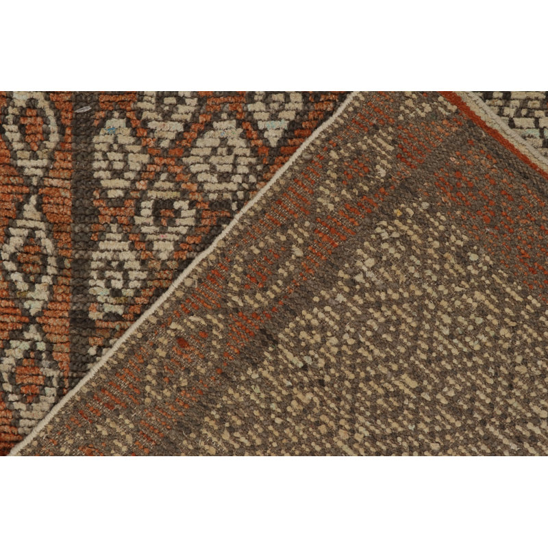 Moroccan Hand Knotted Wool Area Rug, Rectangle 10' x 14'