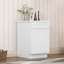 Armoire de base blanche à porte simple Shaker en bois massif pour la cuisine, la buanderie et la salle de bain, largeur de 15 po, hauteur de 34,5 po, profondeur de 24 po, multifonction, utilisation à long terme, facile à nettoyer, peu encombrante, fermeture en douceur