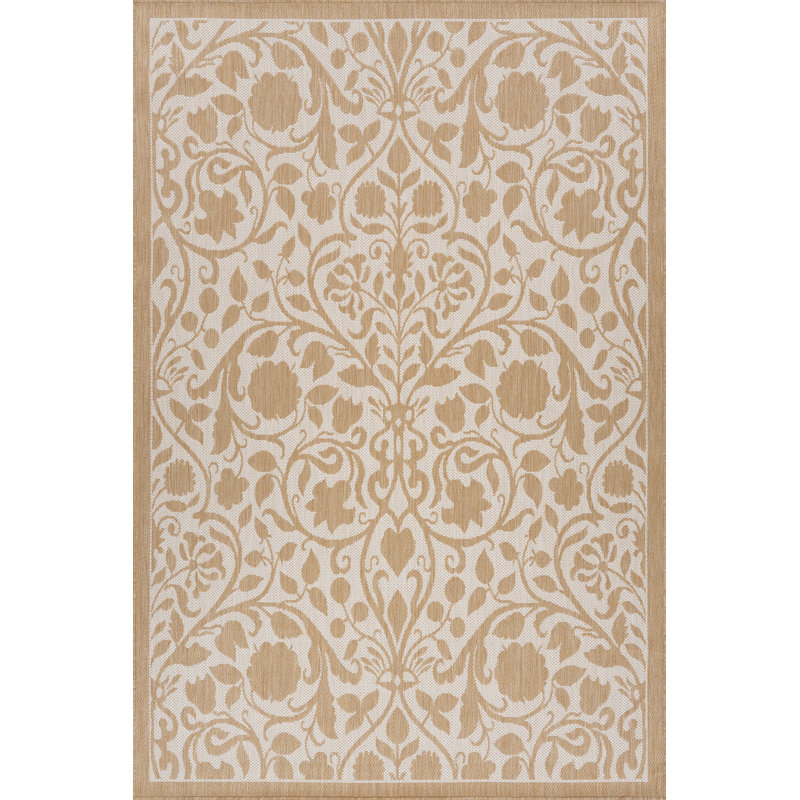  Tapis traditionnel intérieur / extérieur Sanira, Rectangle 8 pi x 12 pi