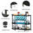 Minjae 47.5" Wine Bottle & Glass Rack, Bar Cabinet with LED Lights-414237620