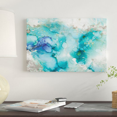 «Teal Marble», reproduction sur toile