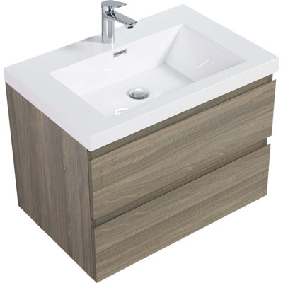 Meuble-lavabo simple 29,53 po avec plateau en résine