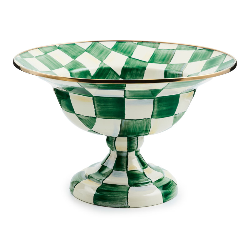 Emerald Check Small Compote, 12