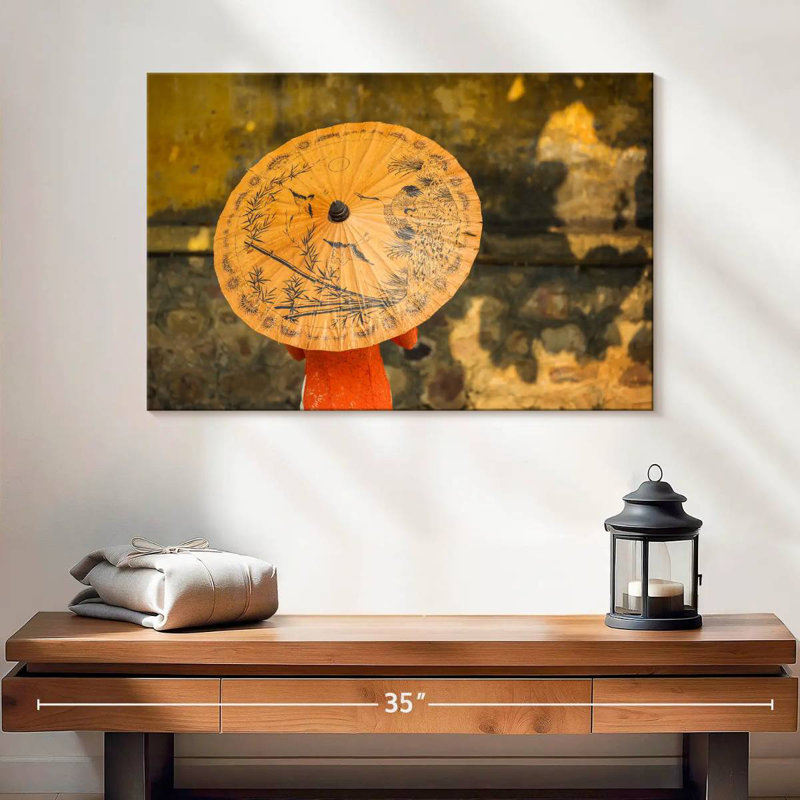 Parasol orange Kerner, H 16 po x l 24 po