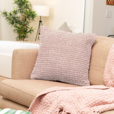 Chenille Square Cotton Pillow Cover & Insert