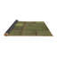 Tapis géométrique vert olive / brun-1660826138
