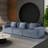 Boneless Belfin Modular Sectional Sofa, Convertible Tofu Block Sofa Floor Sofa Bed Armrest Comfy Sofa Bed Compressed Sofa Compression Sofa For Living Room Bedroom - Chenille Fabric (Grey)-2080194882-2077116493