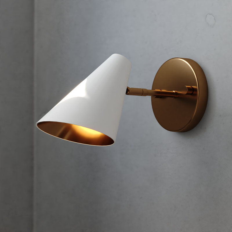 Luisantonio Steel Armed Sconce, White