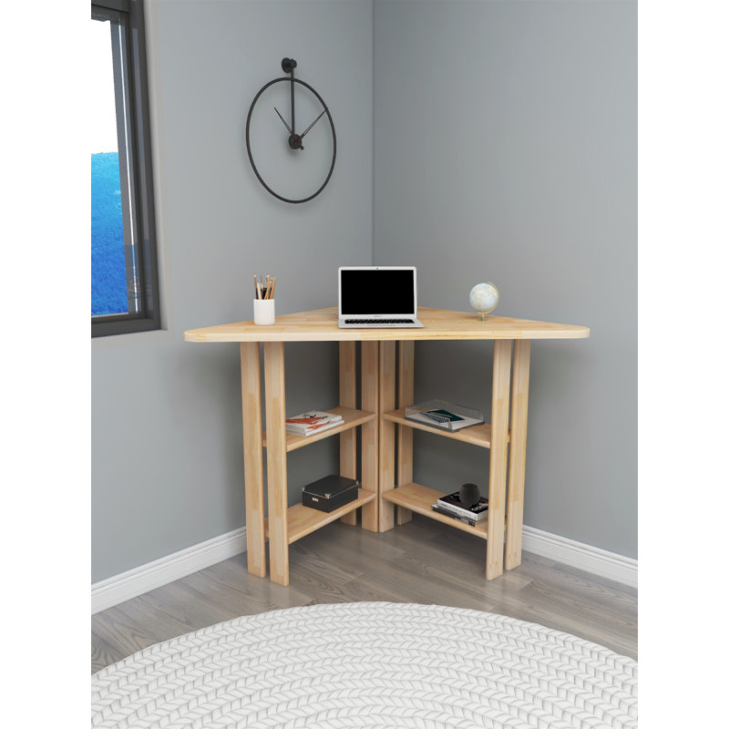 Hanzalah Corner Computer Desk, Natural