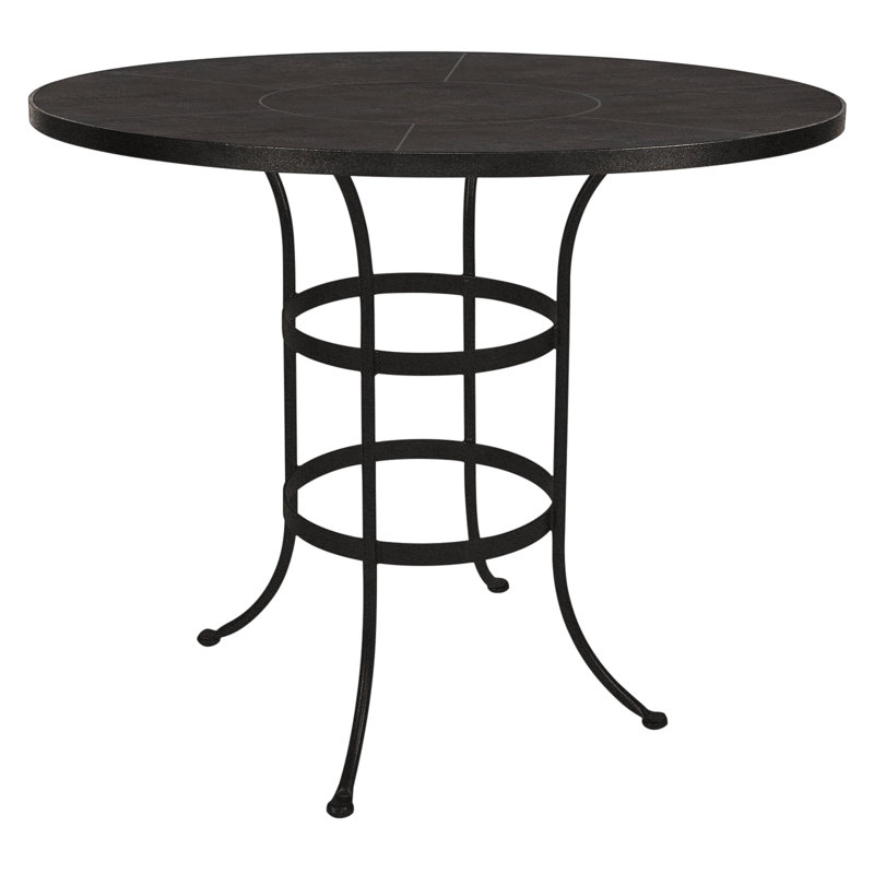 Outdoor Round Bar Table, 42" W x 42" L x 42.5" H, Urban Shift, Carbon Black