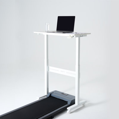 Bureau debout non électrique à levage automatique, sans boutons ni manivelle, roulant et mobile