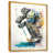 Toile avec cadre flottant or