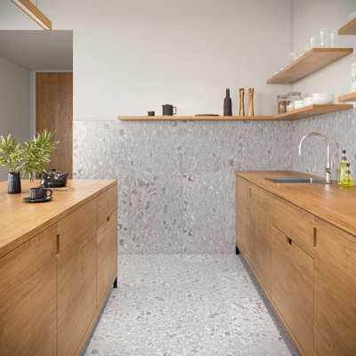 Carrelage en vinyle de luxe aspect pierre Terrazzo l 12 po x L 24 po Stonehenge (40 pieds carrés)