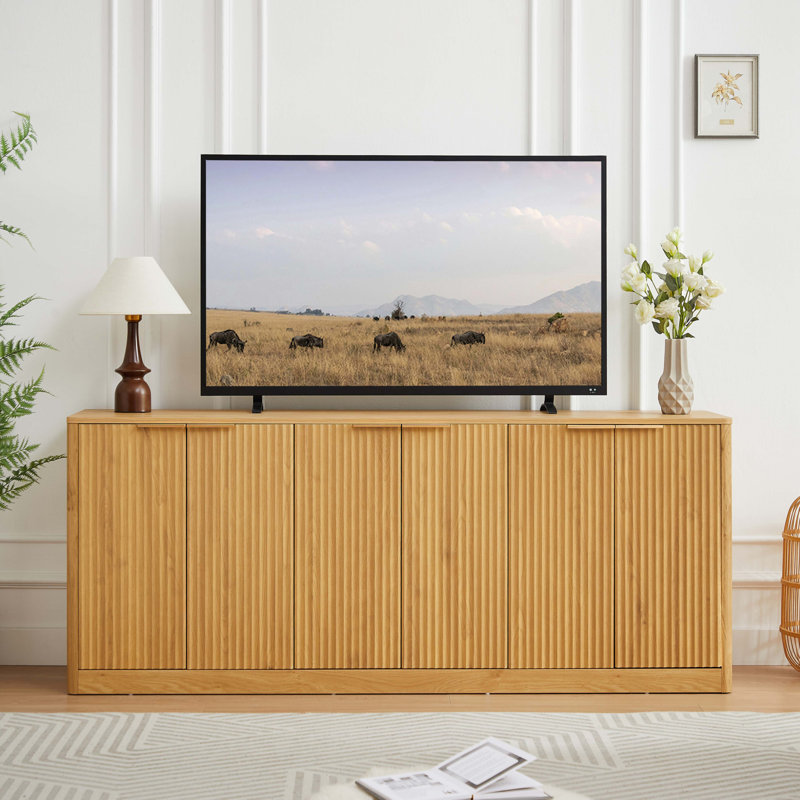 Buffet 67 pouces Modern Wavy, Naturel